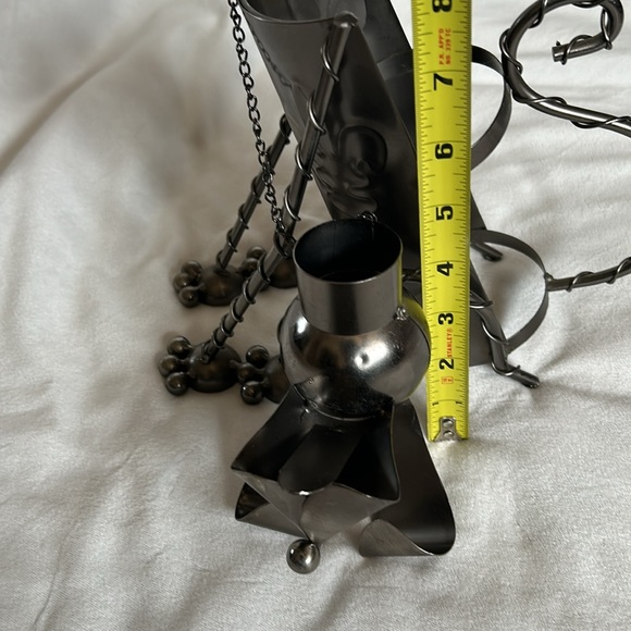Metal Sculpture Wine Bottle Holder / Steampunk - Picture 10 of 12